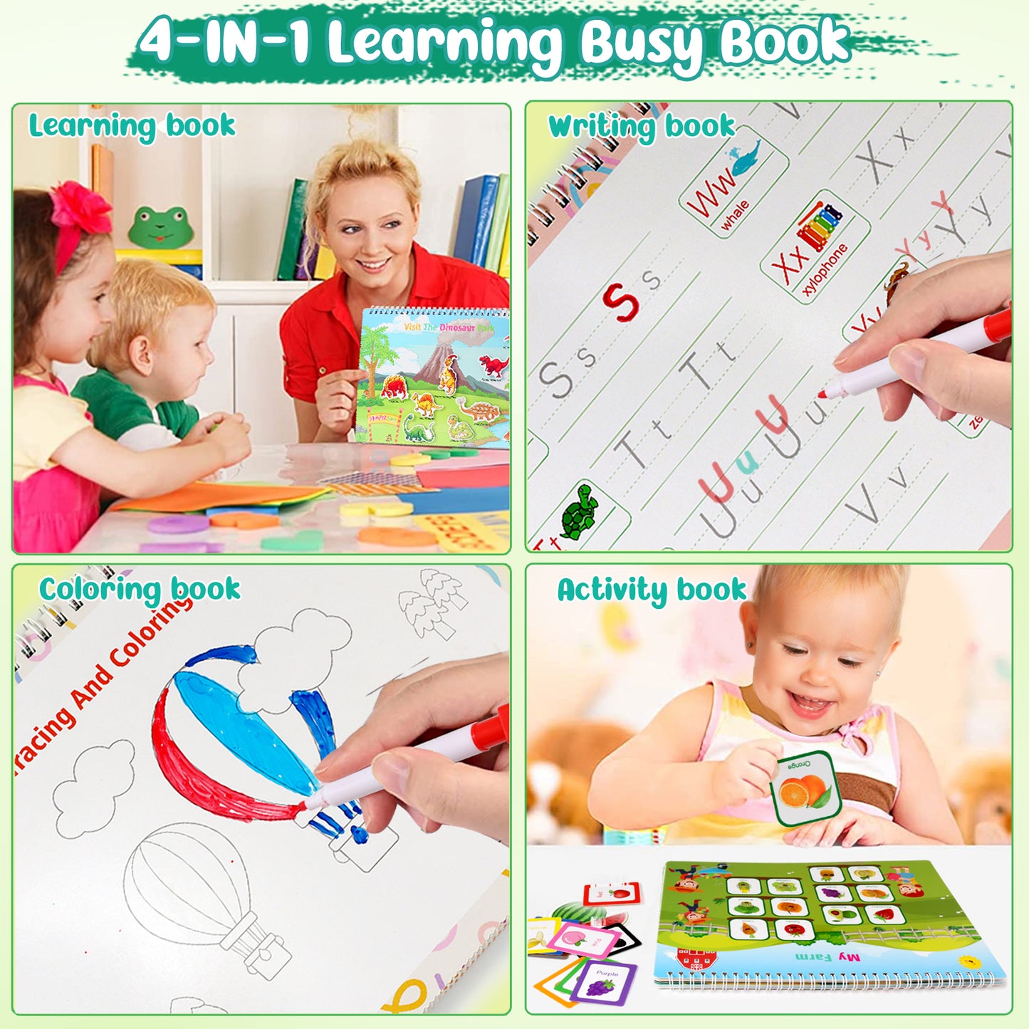 Shining Energy Busy Book - 32 Themes or 35 Themes - Preschool Learning Activities