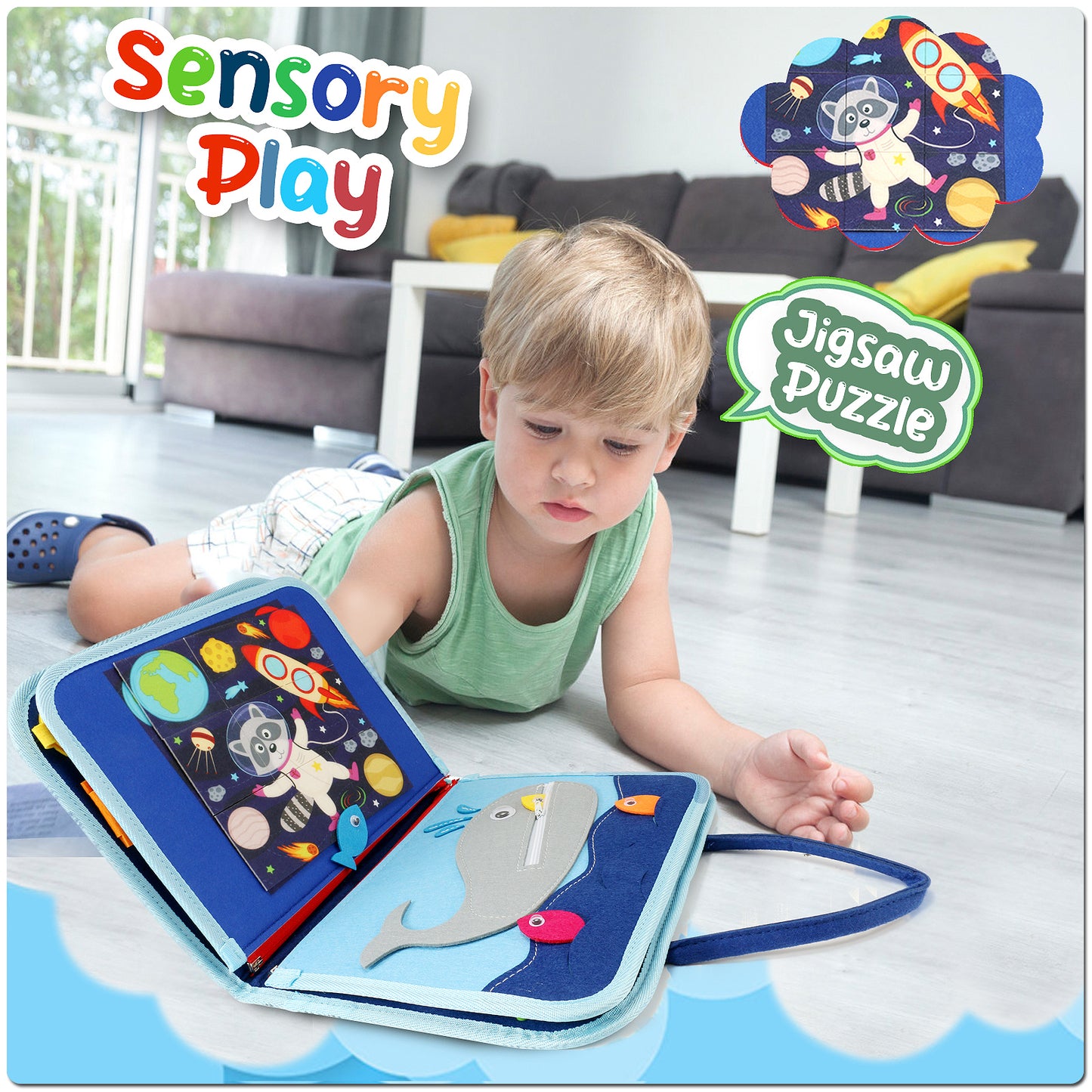 Shining Energy Busy Board - Montessori Toys - Airplane Travel Essentials