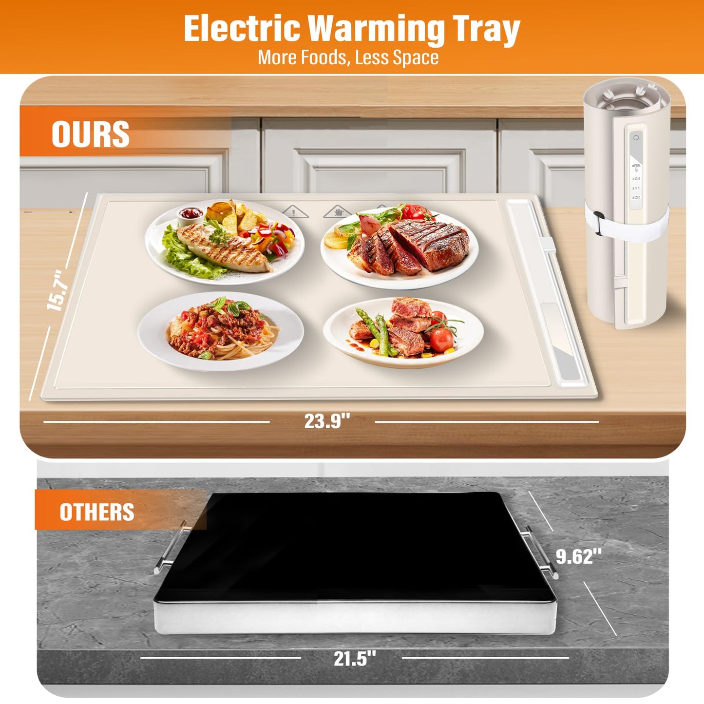 Food Warmer Silicone Electric Heating Tray